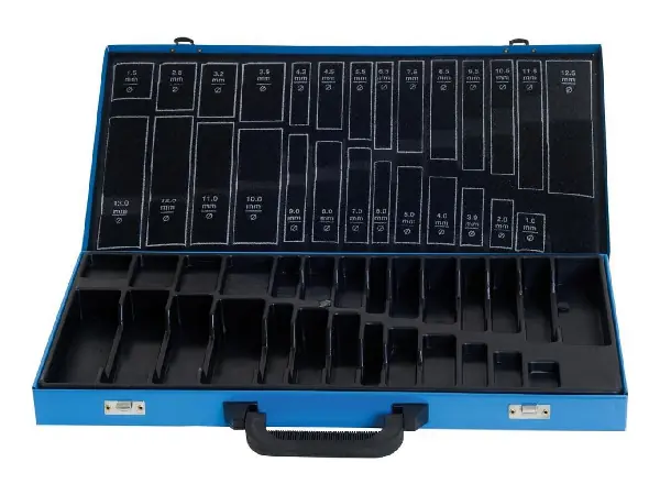 Maletin metal vacio azul 230 piezas, incl. KLM DIN 338 FORMAT 