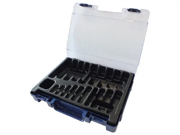 Maletin plástico Rose vació azul 170 piezas DIN 338 FORMAT 