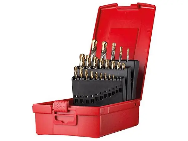 Jg broca corta 1,0-10,5mm brc sacan 3,3-10,2mm A022 135G tipo N 2,5xD 24 pzas Punta TiN A088200S Dormer