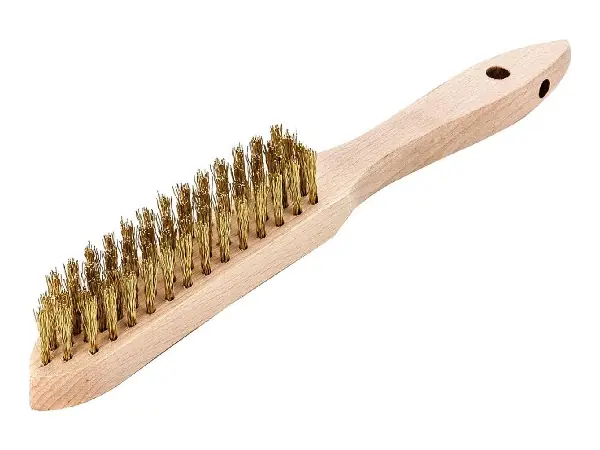 Cepillo mano alam. latón ondulado 0,35mm 4 filas Lessmann 