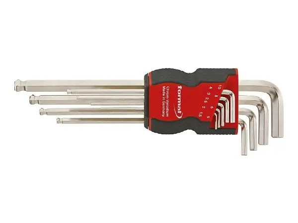 Juego llaves Allen con función retención 1,5-10mm de 9 piezas FORMAT