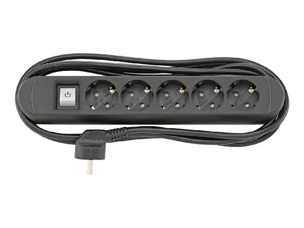 Regleta de 5 enchufes H05VV-F3G1,5 3m con imán FORTIS