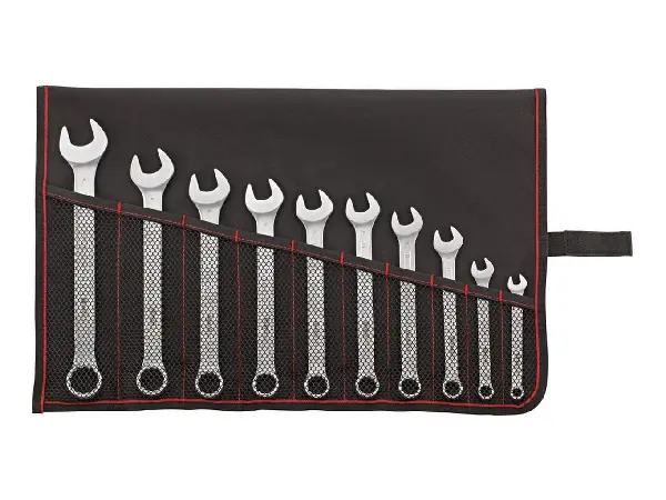 Jgo llaves combinadas DIN3113A 8-24mm 10 pzas, bolsa enrollable FORMAT