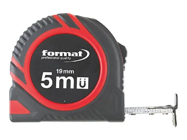 Cinta metrica de bolsillo 5mx19mm iman FORMAT  