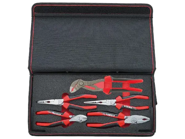 Jgo. alicates MIG con mango de 2 componentes 5 pzas estuche FORMAT