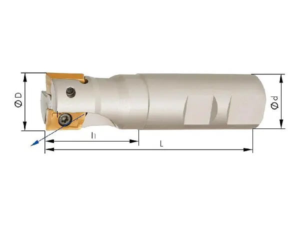 Fresa frontal 90 grados Z3 refrigeracion interior D32mm para APKT16 