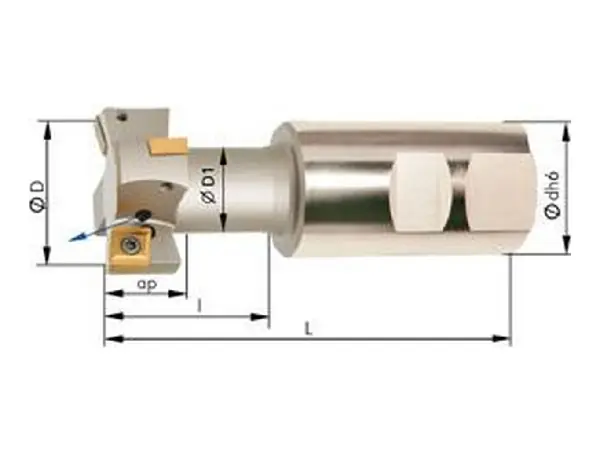 Fresas para ranuras en T Z4 refrigeracion interior D40mm 
