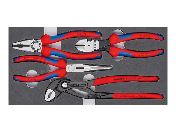 Juego de alicates basico 4 pzas. revestimiento de espuma Knipex 